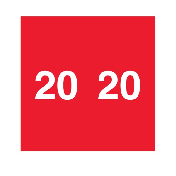 Nevs 2020 Barkley Year Bands 1-7/8" x 1-7/8" Red Reverse XY-AL-20-B - main